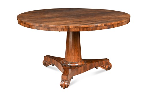 Lot 479 - A William IV rosewood breakfast table
