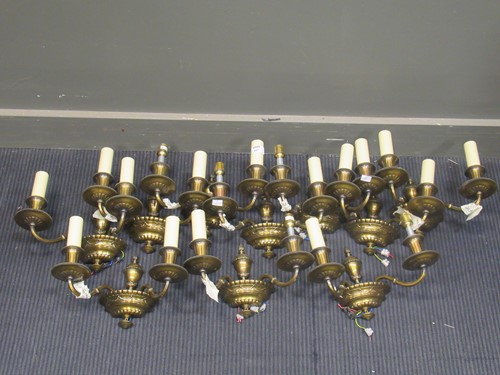 Lot 681 - A Neo-classical style six branch chandelier...