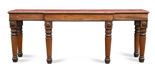 Lot 257 - A mahogany breakfront serving table, in the manner of Gillows, early 19th century