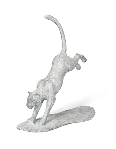 Lot 100 - Mark Rode (born 1965), snow leopard, bronze