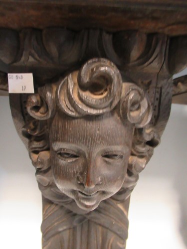 Lot 56 - Three antique wooden brackets and two other...