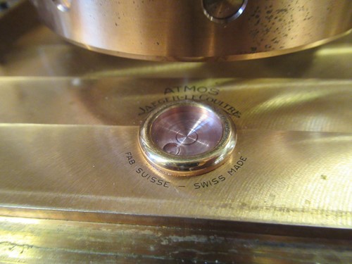 Lot 476 - A Jaeger-LeCoultre Atmos clock, no. 68631, circa 1950s