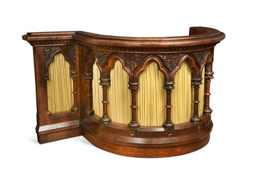 Lot 201 - A Victorian Gothic style oak pulpit