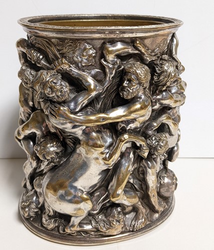 Lot 335 - Henri Picard (French, fl. 1831-1864), a silvered bronze vase