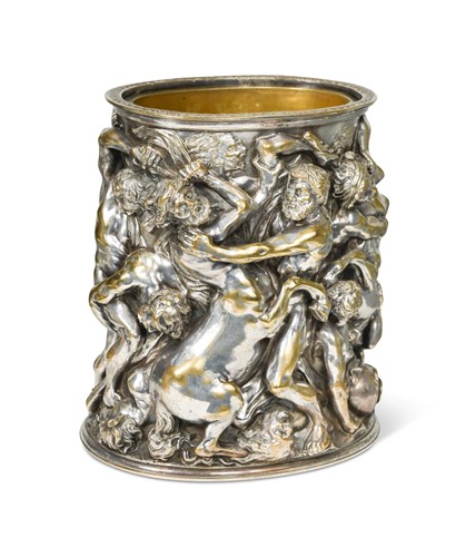 Lot 335 - Henri Picard (French, fl. 1831-1864), a silvered bronze vase