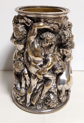 Lot 335 - Henri Picard (French, fl. 1831-1864), a silvered bronze vase