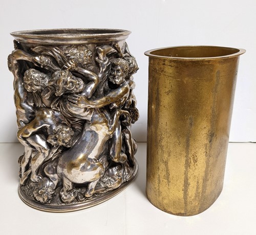Lot 335 - Henri Picard (French, fl. 1831-1864), a silvered bronze vase