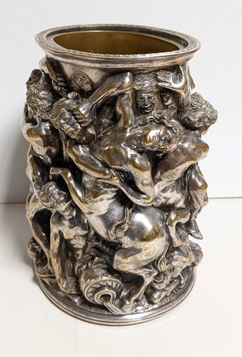 Lot 335 - Henri Picard (French, fl. 1831-1864), a silvered bronze vase