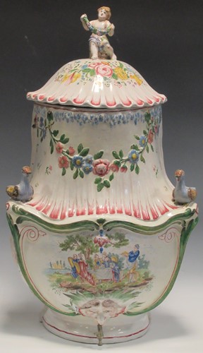 Lot 97 - A late 19th/early 20th Century Faience cistern...