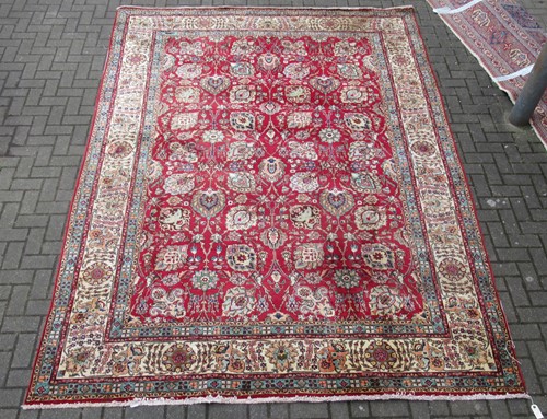 Lot 710 - A Persian Tabriz carpet, approx 348 x 255 cm