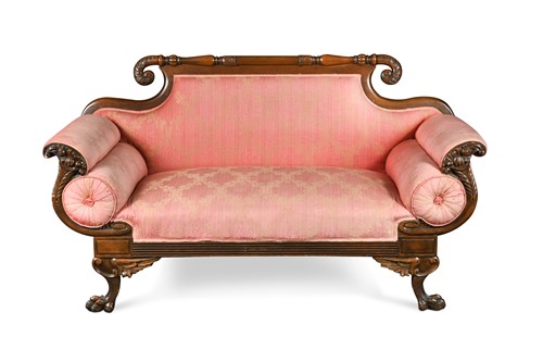 Lot 460 - A Regency style mahogany settee