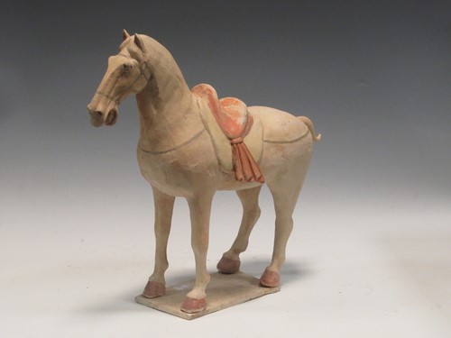 Lot 76 - A modern Tang pottery horse, 39cm high