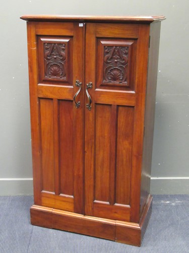 Lot 527 - A small Art Nouveau cupboard, the pair of...