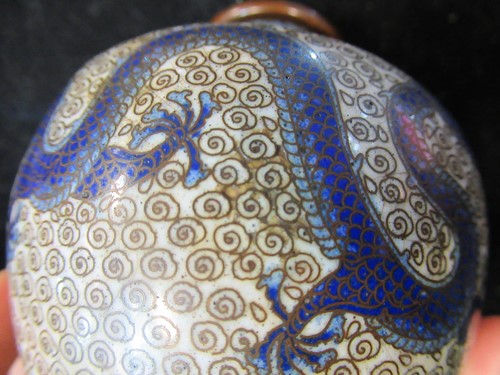 Lot 134 - A cloisonné lamp base with gilt metal mounts...