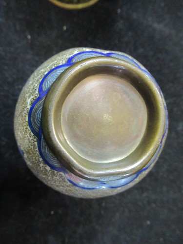 Lot 134 - A cloisonné lamp base with gilt metal mounts...