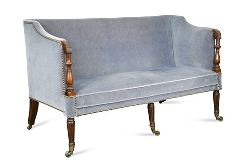 Lot 377 - A mahogany framed settee, early 19th century