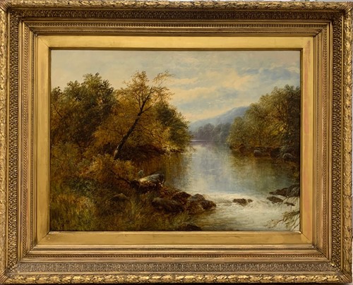 Lot 282 - English School, 20th century A river landscape...