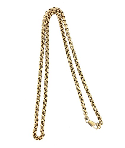 Lot 36 - A 9ct gold belcher chain