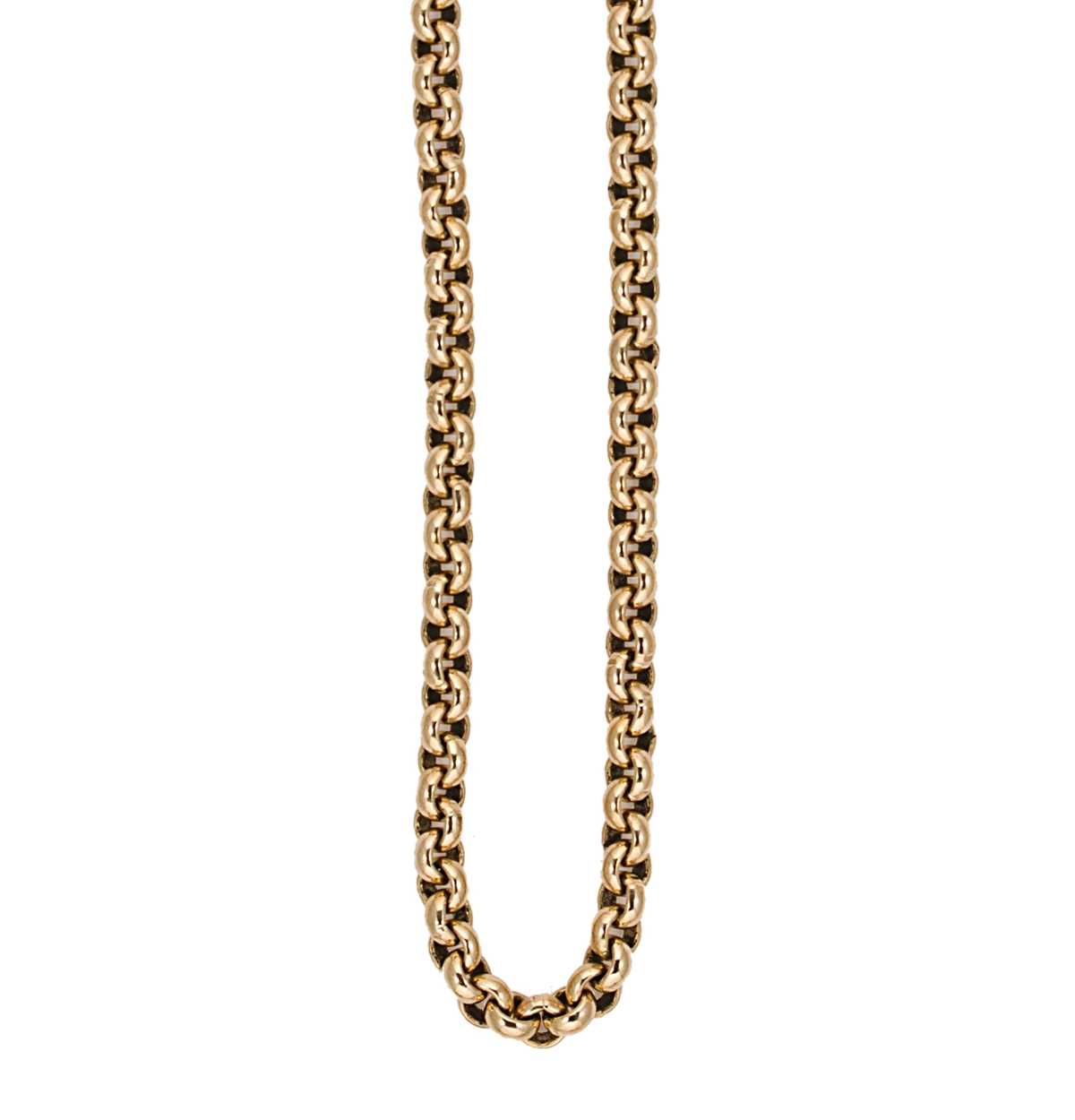 Lot 36 - A 9ct gold belcher chain
