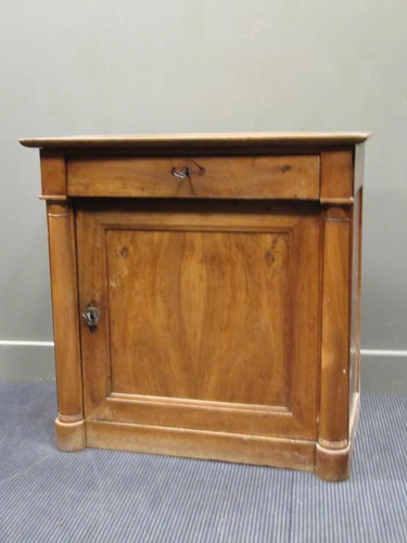 Lot 476 - A 19th century French fruitwood side cabinet,...