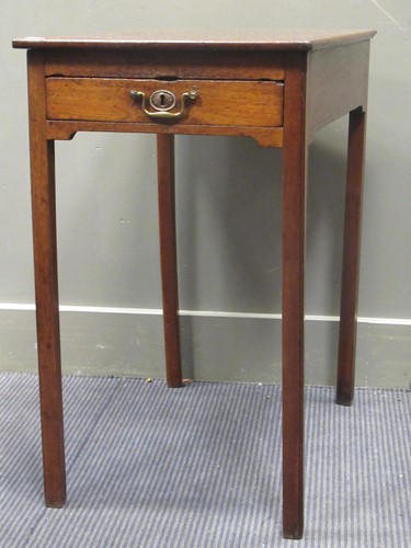 Lot 444 - A George III flame mahogany lamp table, the...