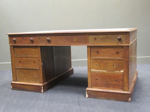 Lot 644 - A late 19th/ early 20th century oak partners...