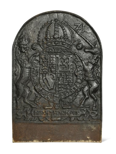 Lot 230 - A cast iron fireback