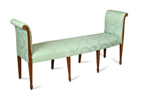 Lot 456 - A mahogany window seat, 19th century