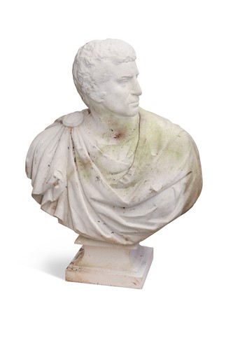 Lot 529 - A composite marble bust of a Classical man