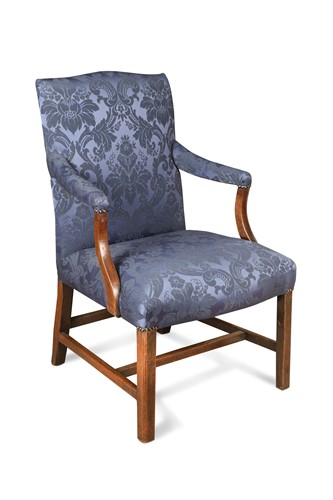 Lot 241 - George III mahogany open armchair