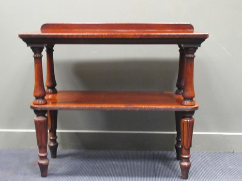 Lot 502 - A Victorian mahogany two tier buffet, 94 x 105...