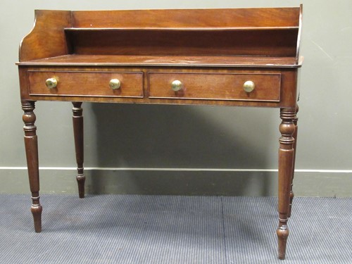 Lot 629 - A 19th century mahogany washstand with three...