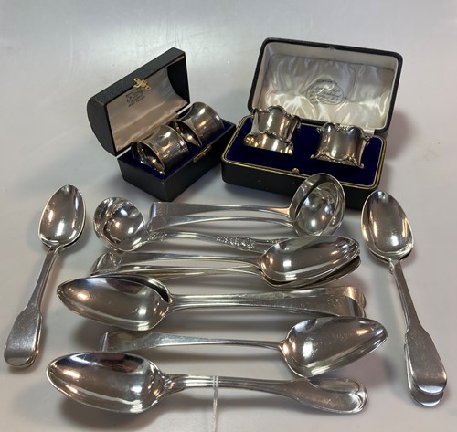 Lot 248 - A collection of assorted silver flatware,...