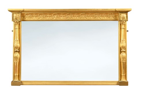Lot 275 - A gilt frame landscape mirror, early 19th century