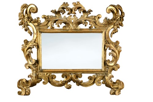 Lot 218 - A Florentine giltwood mirror, 19th century