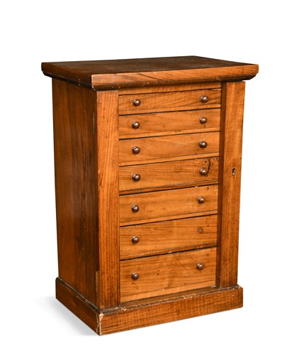 Lot 339 - A Victorian walnut miniature Wellington collector’s cabinet