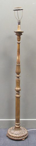 Lot 473 - An early 20th century gilt standard lamp,...