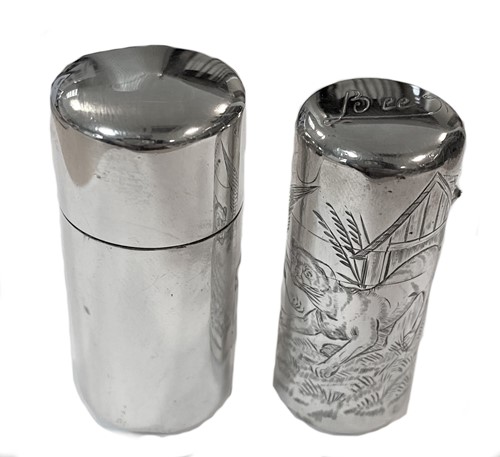 Lot 355 - Two Victorian silver perfume bottles, marks of Sampson Mordan