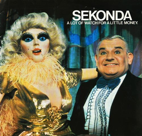 Lot 171 - A professional ventriloquist dummy, as used by Ronnie Barker in a Sekonda advertisement, circa 1978
