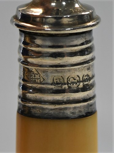 Lot 506 - A cased set of six pairs of Victorian silver fruit eaters