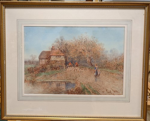 Lot 460 - Fred Fitch (1880-1925) Fox hunting scenes...