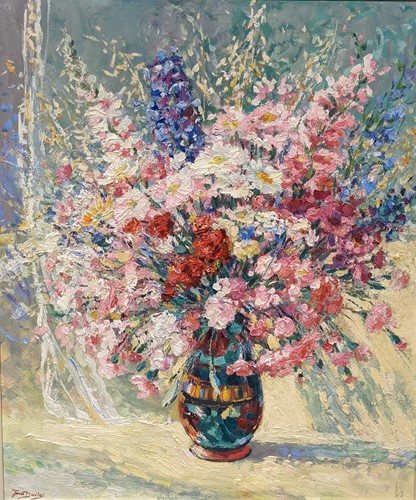Lot 464 - Janet Davies (British, 20th Century) A vase of...