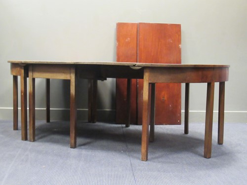 Lot 658 - A 19th century mahogany D-end dining table in...