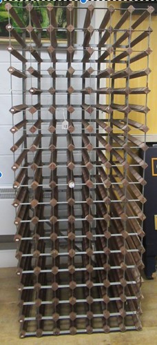 Lot 687 - A 176 bottle wine rack, 179 x 71 x 52cm