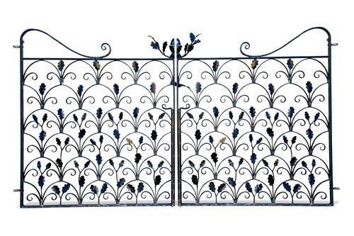Lot 525 - A pair of wrought iron gates