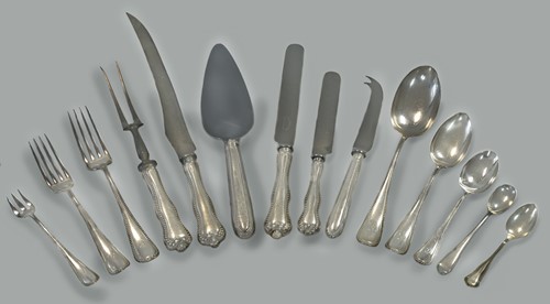 Lot 453 - A 66-piece set of Canadian metalwares silver cutlery and flatware with 41 additions