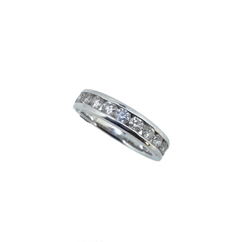 Lot 130 - A 9ct gold diamond set half eternity style ring