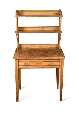 Lot 518 - A Gillow & Co beech desk, circa 1900