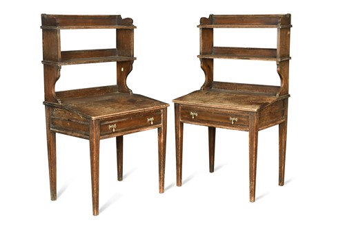 Lot 530 - A pair of Gillow & Co beech desks, circa 1900