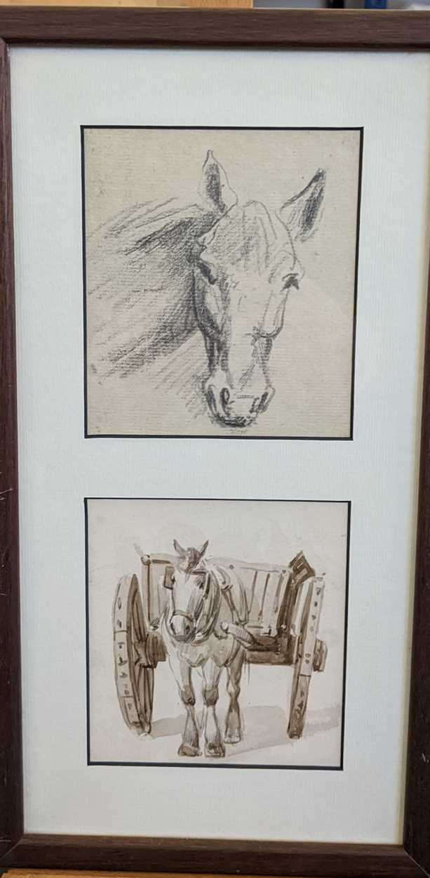 Lot 320 - A collection of six studies of horses; to...